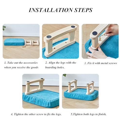 Taburete pequeño de lino para solucionar la falta de asiento 7