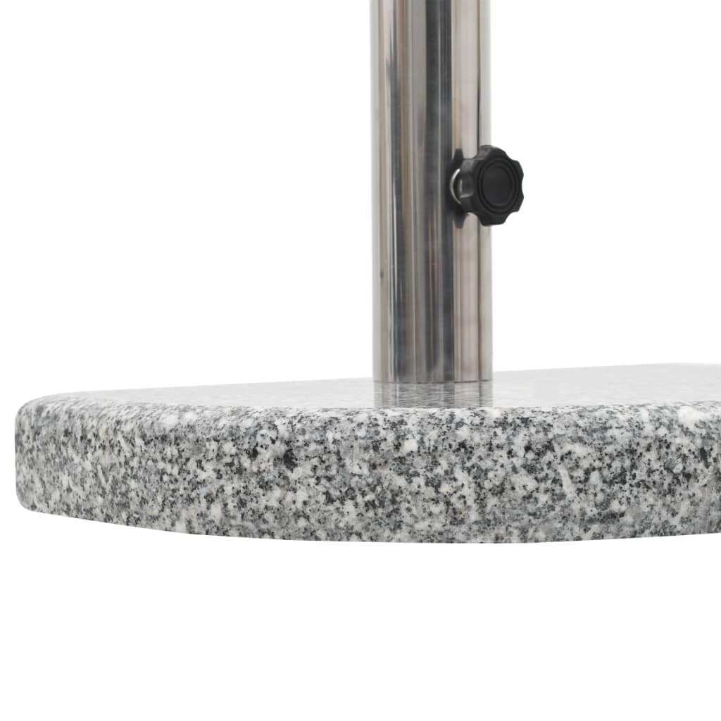 Supporto per ombrellone in granito, 10 kg, rettangolare, grigio