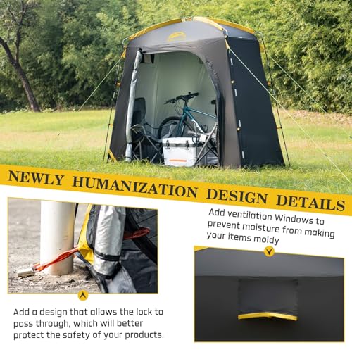 Image of Happy Travel Bike Storage Shed Tent, Waterproof Portable Bicycle Cover Shed