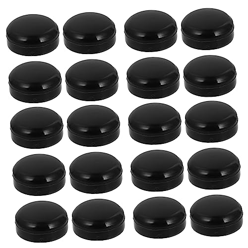 HAWILLOSCH 200 Piezas cubierta de tornillo gorro Cubierta tornillo tapones de rosca tapas de tornillos con bisagras cubretodo plastico tapers de plastico tapón decorativo de rosca Black