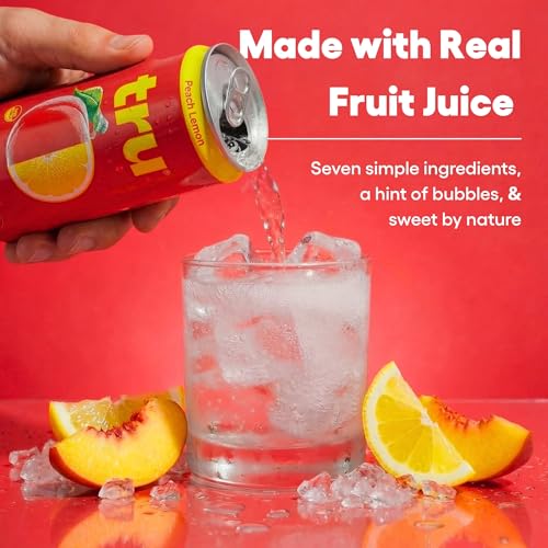 Image of Tru Organic Energy Drink Variety Pack, Caffeinated Sparkling Water with Real Fruit Juice, 3 Flavors, Natural Caffeine, No Added Sugar, Keto, Vegan, Kosher, Gluten Free, 12 Fl Oz (Pack of 12)