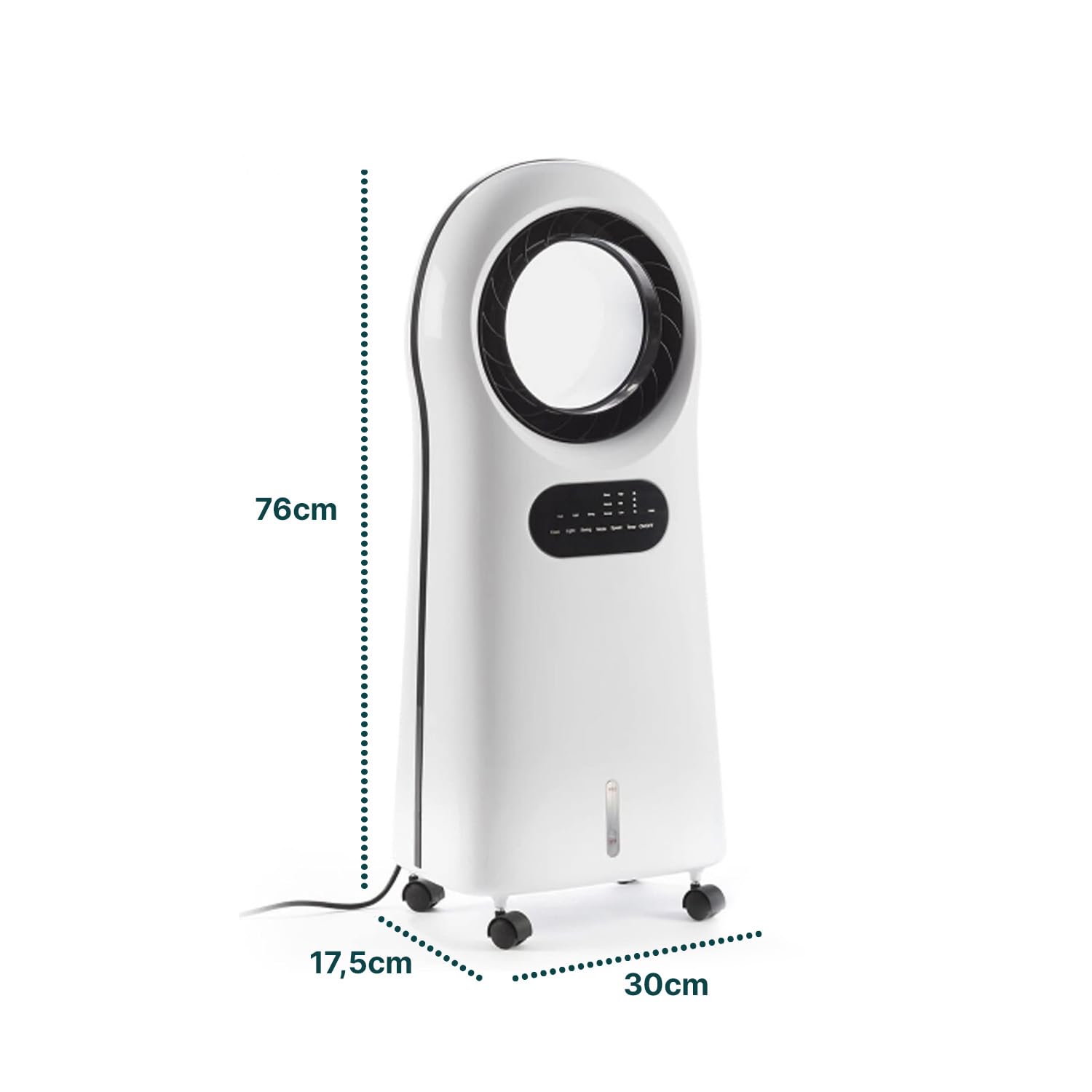 Wintem HURRICANE - Raffrescatore Senza Pale 100w con Telecomando, Serbatoio d'Acqua da 3,5L, Timer, Velocità e Modalità Regolabili, Purificazione dell'Aria, Controllo Remoto, Flusso d'Aria a 360°