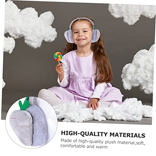 Hemoton 1pc Plush Carrot Earmuff for Boy Girl Warm Winter Ear Cover Cute Ear Protection for Skiing Snowboarding and Outdoor Activities for Boys and Girls3