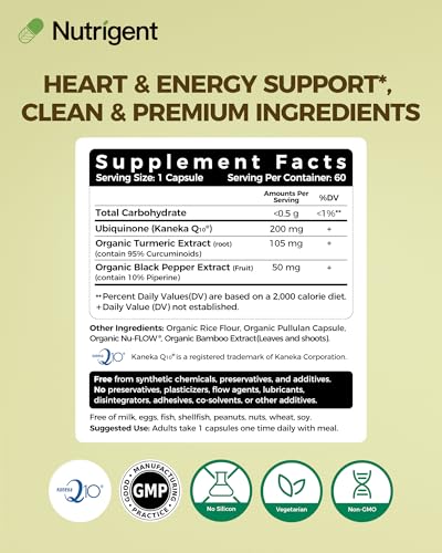 Nutrigent CoQ10 200mg Ubiquinone Complex