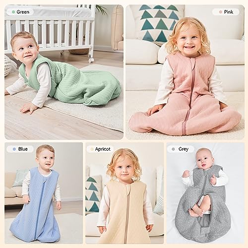 Yoofoss Baby Sleeping Bag 0-6 Months 100% Cotton TOG 2.5 Winter Toddler Sleep Sack Wearable Blanket for Infant Toddler