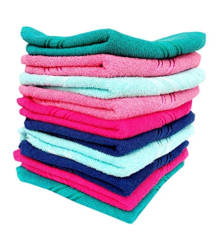 Image of Space Fly SILVERLINE Love Touch Very Soft Fresh Loom 500 GSM 100% Cotton Towel Hanky for Men, Face Towel for Women, Baby Face Towels Newborn Soft, Towel Handkerchiefs for Women (Multi Color 5 Pieces)