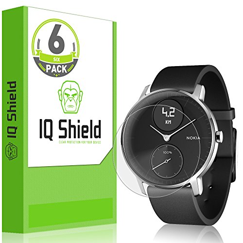 IQShield Screen Protector Compatible with Nokia Steel HR (36mm)(6-Pack) Anti-Bubble Clear TPU Film