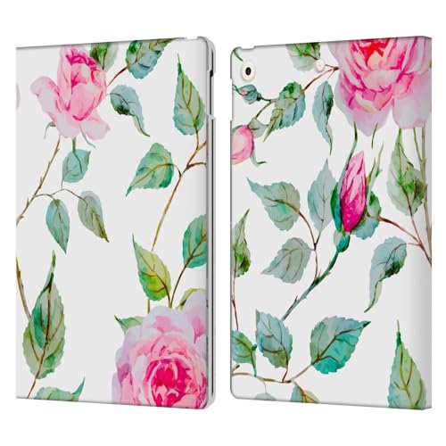 Étui portefeuille en cuir iPad 10.2 Haroulita Les Épines housse de protection tablette fleurs