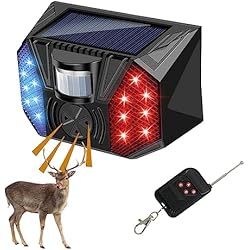 Lampara Con Sensor De Movimiento Y Sirena Rianpesn Movimiento Solar - Detector Movimiento Alarma Solar con Sonido,Sensor Movimiento Solar 129dB Lámpara Sirena ruidosa Generador Ruido 4 Modos Trabajo Luz