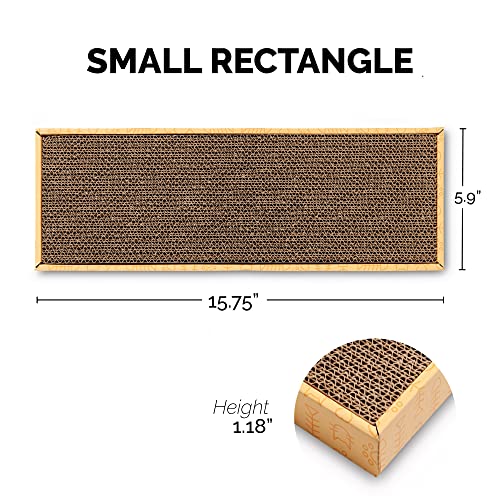 Image of Furhaven Pet Cat Scratcher | Corrugated Cat Scratcher with Catnip, Yellow, Small