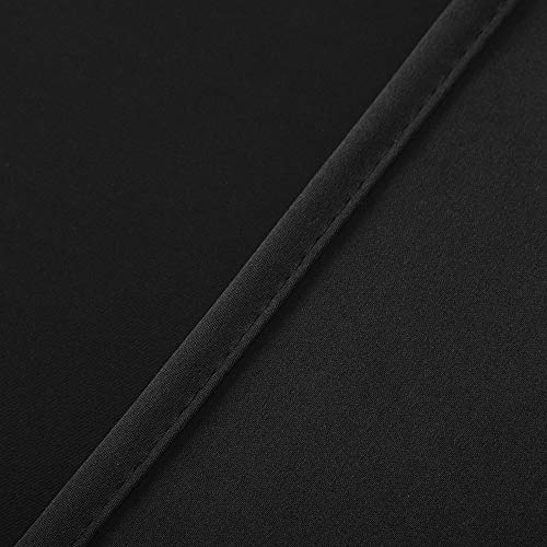 Rain City Black Valances For Kitchen 1 Panel Darkening Solid Blackout Valance Curtains For Loft And Nursery Window With Rod Pocket 18 Inch Length For Girls Boys Bedroom Small Window 42 X 18 Inches #TOP4