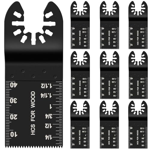 10Pcs 34mm Multi Tool Blades Universal Oscillating Saw Blades, Professional Wood Metal Cutter Quick Release for Bosch Craftsman Dremel Fein Ridgid Tch Makita Milwaukee 1 10Pcs 34mm Multi Tool Blades Universal Oscillating Saw Blades, Professional Wood Metal Cutter Quick Release for Bosch Craftsman Dremel Fein Ridgid Tch Makita Milwaukee