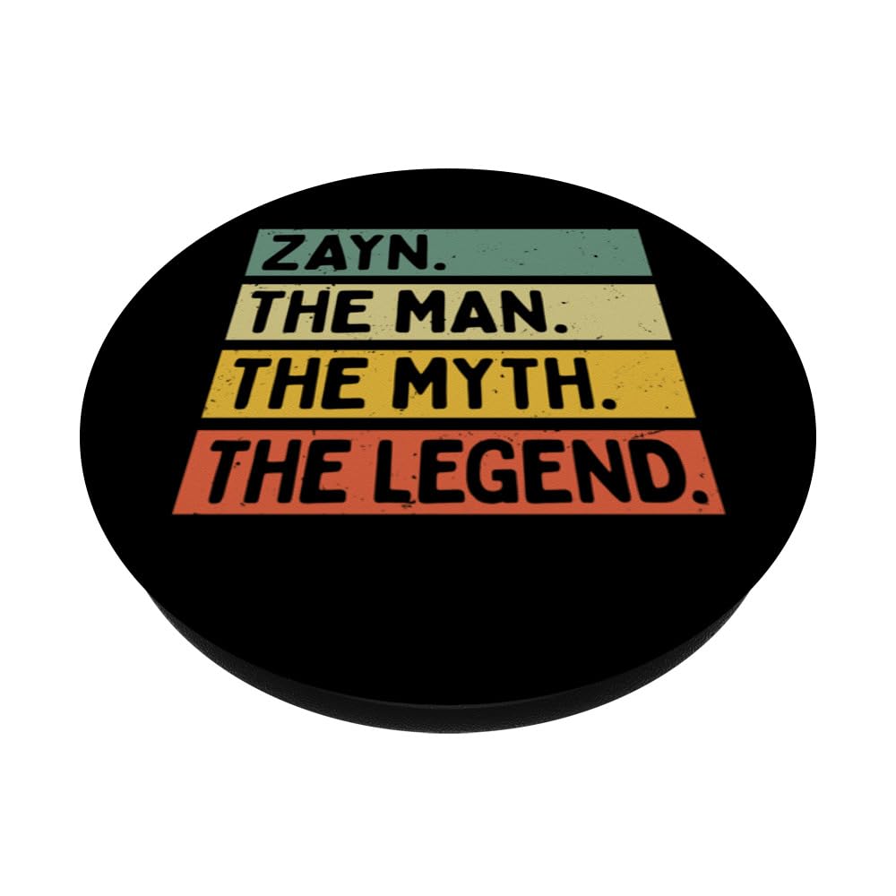 Zayn The Man The Myth The Legend Funny Personalized Quote PopSockets Adhesive PopGrip, Black - Image 2