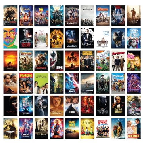 Image of SG Pack Of 54 Movie Posters Wall Collage Kit - 4 X 6 In Poster For Wall Decor - Wall Art For Bedroom, Living Room, Office