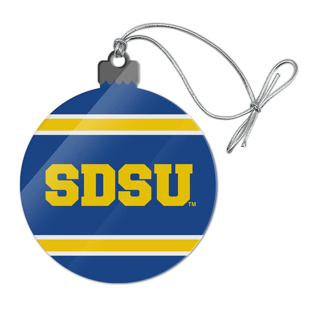 GRAPHICS & MORE South Dakota State University Stripes Acrylic Christmas Tree Holiday Ornament