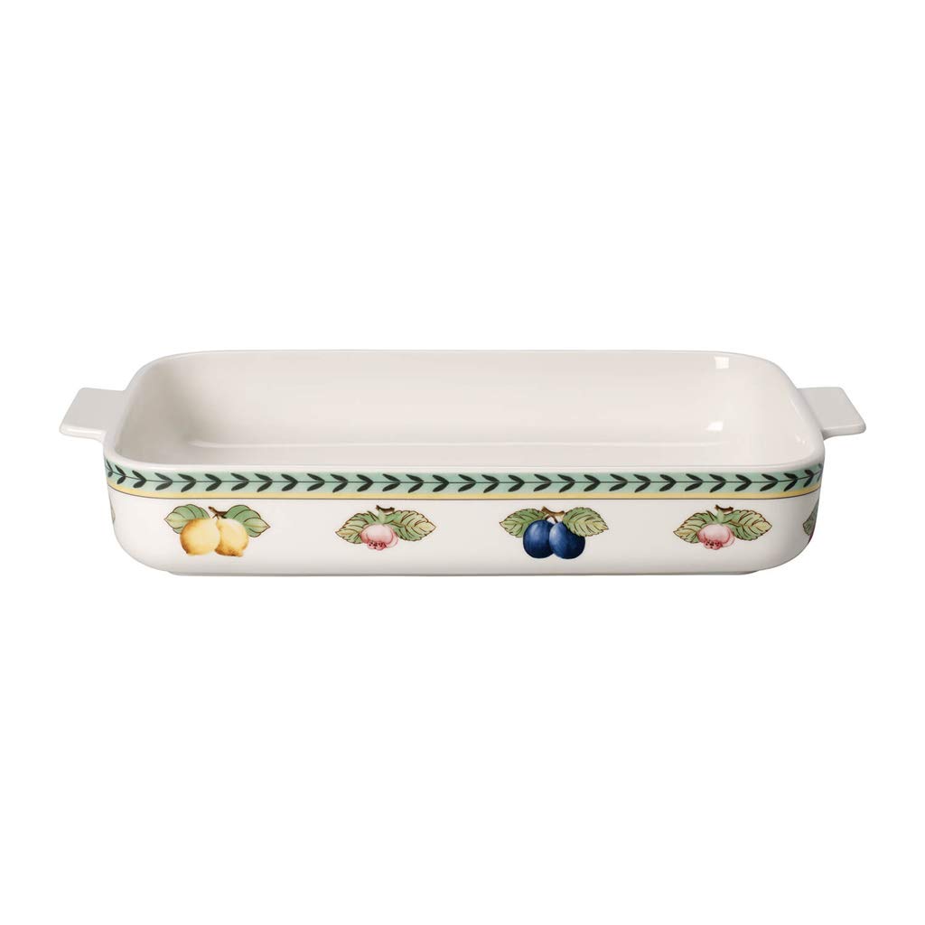 Villeroy & Boch French Garden Teglia, 34X24 cm, Porcellana Premium, Bianco/Multicolore