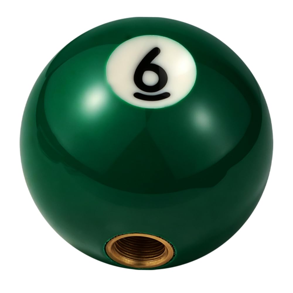 Temzzer Billiard Ball Gear Stick Shift Knob Resin Transmisson Gear Knob for Most Manual Automotive Vehicles (Green 6)