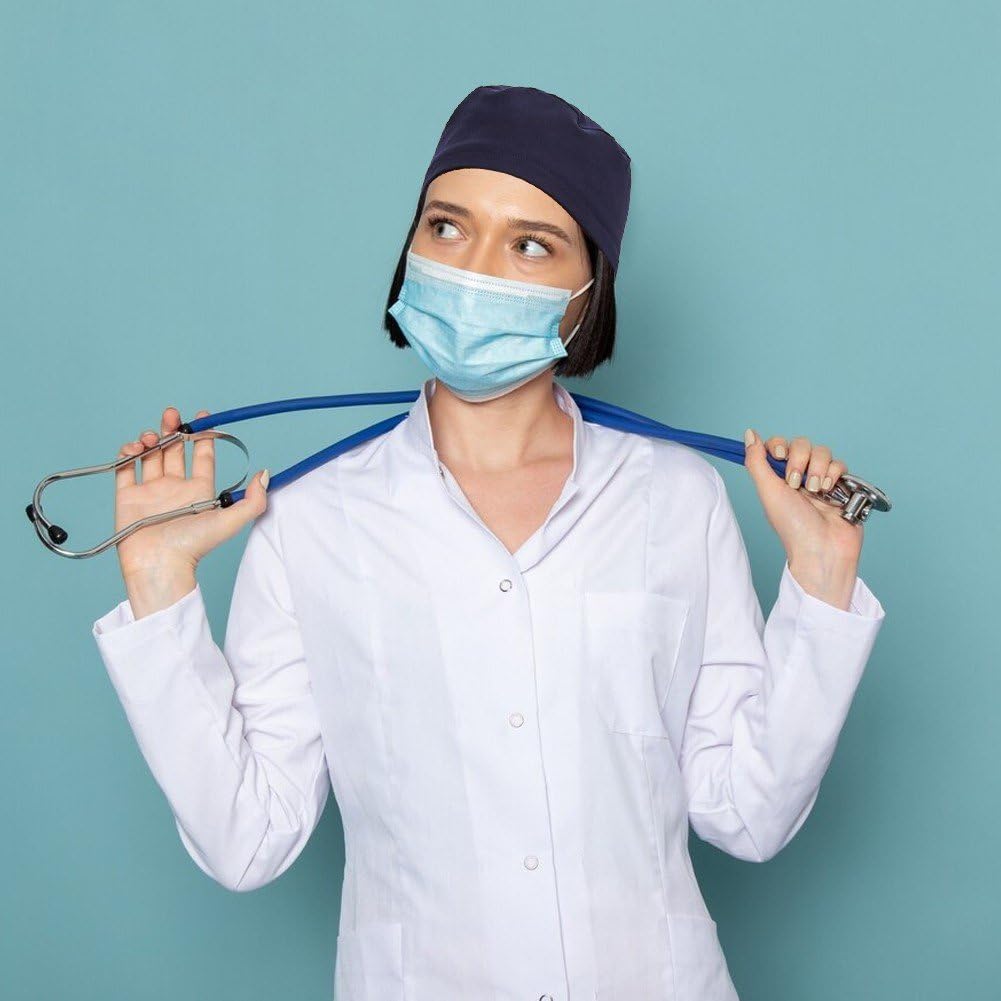 Unisex Scrub Cap z regulowanym krawatem klasyczny chirurg lekarz pielęgniarka czapki robocze chirurgiczne czapki do szorowania uniwersalna czapka spa