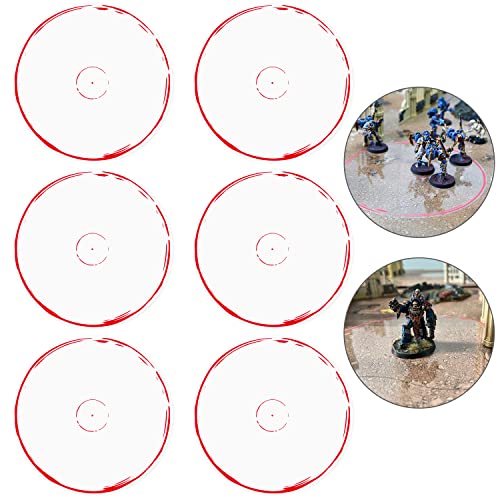 【Definizione chiara】 Questo pennarello è compatibile con Warhammer 40k. Distanza dal bordo al cerchio centrale è di 7,5 cm. Ti aiuterà a definire chiaramente se il tuo modello sta toccando il punto.