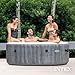 INTEX 28439EP PureSpa Greywood Deluxe Inflatable Spa Set: Includes Energy Efficient Cover – Spa Control App – Wireless Control Panel – 4 Person Capacity – 77