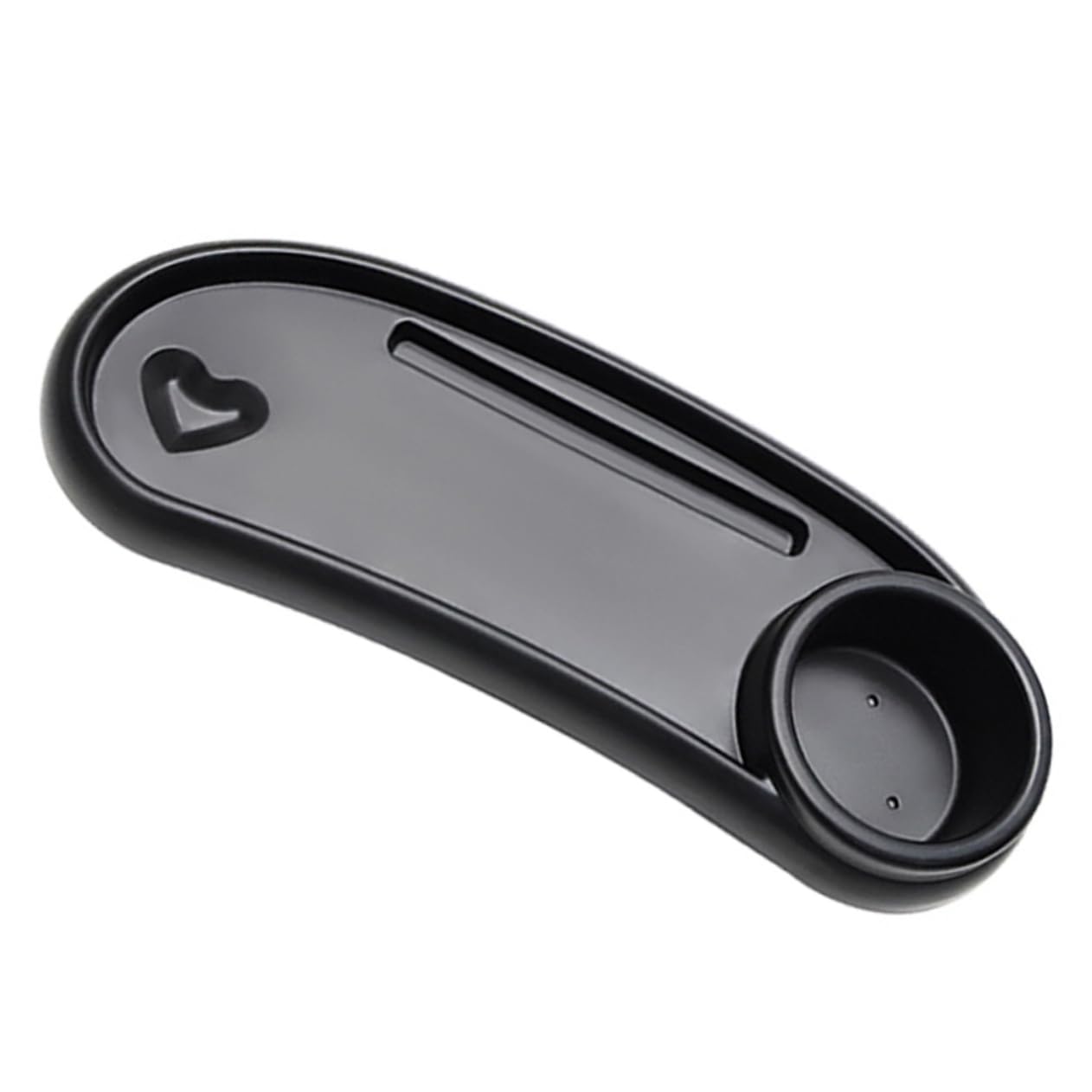 Plateau de Poussette avec Porte-gobelet Stable en Plastique Noir et Facile à Nettoyer, Accessoire pour Repas et Goûter Bébé en Promenade