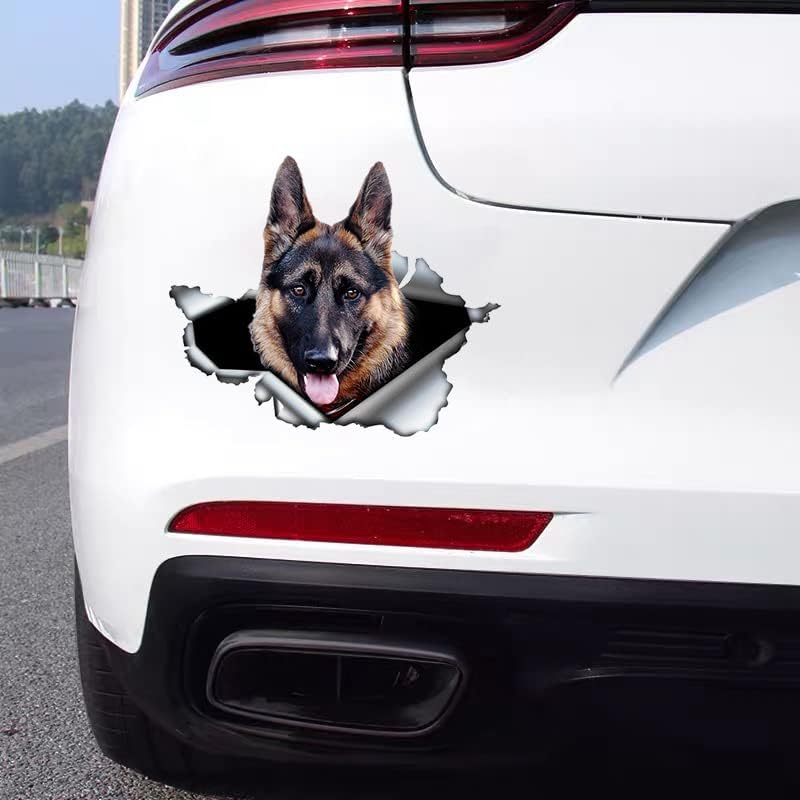 2PCS German Shepherd Dog Sticker 5.51"x4.72" Vinyl Car Waterproof Decal for Car Bumper, Notebook, Guitar, A Gift for Pet Lovers |#B0138