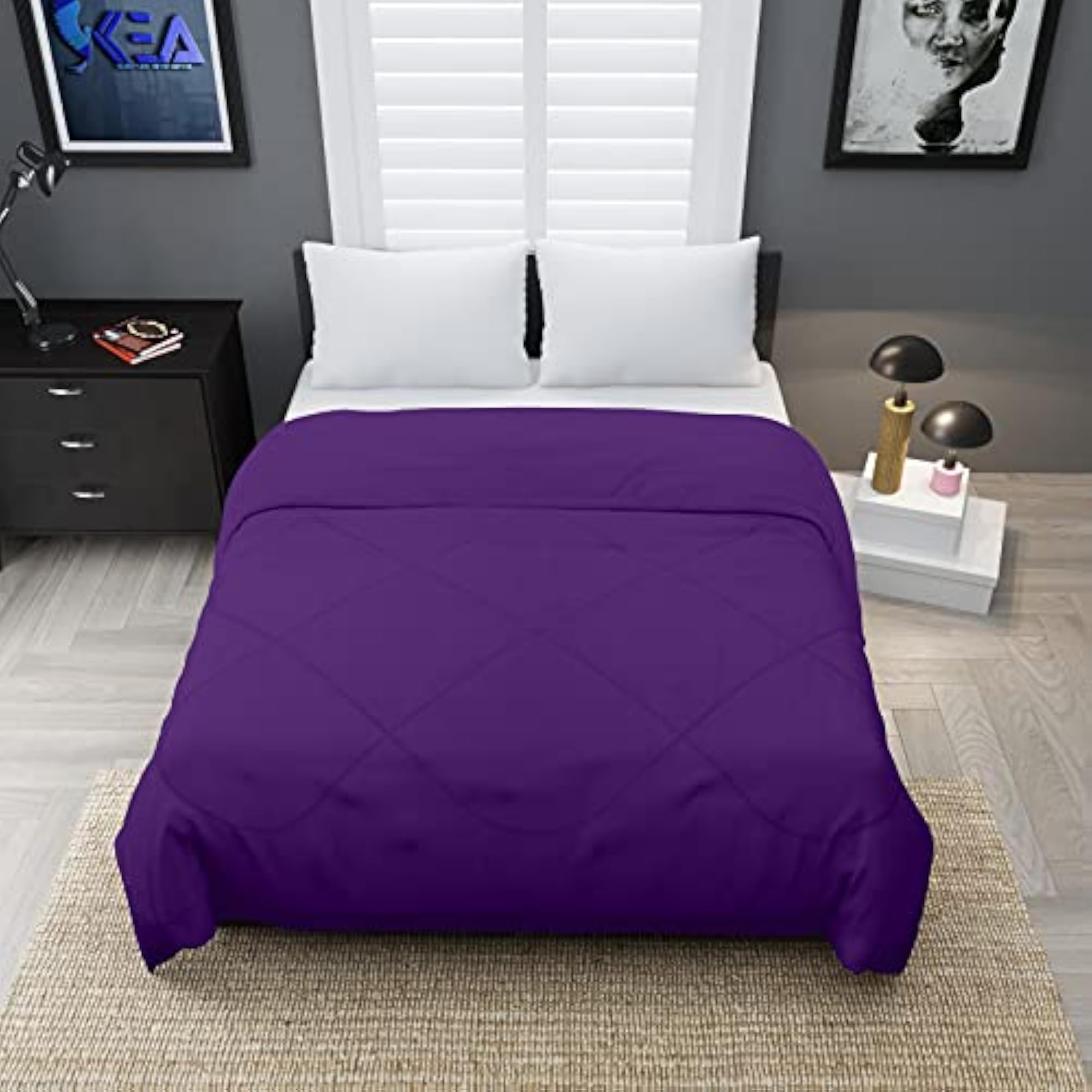 Microfibre Reversible Double Bed King Size Comforter/Duvet for All Weather