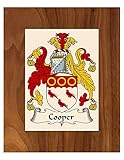 Cooper Coat of Arms/Cooper Family Crest 8X10 Photo Plaque, Wedding/Personalized Gift, Wedding Gift