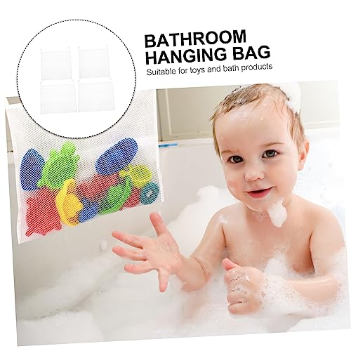 SHOWERORO 4 Pçs Ventosa Banheiro Pendurado Saco De Armazenamento De Brinquedos De Banho Crianças Tit