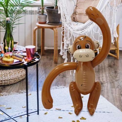 Figurines Gonflables de Singes en Peluche géantes pour anniversaire