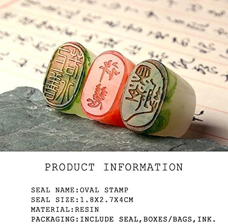 Chinese The Ellipse Name Seal, Personal Name Stamp,Custom Chinese Chop Free Chinese Name Translation Seal. (White)