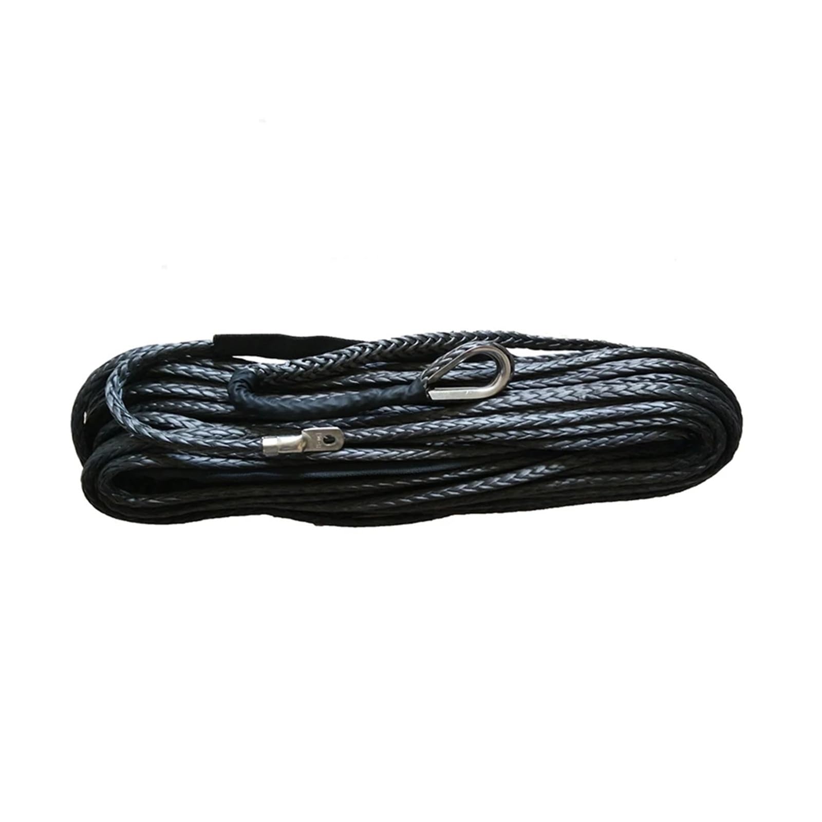 Câble de treuil synthétique 10 mm x 30 m avec cosse, 9280 kg, Robuste, for VTT, UTV, SUV Capacité de Charge élevée(Blue)