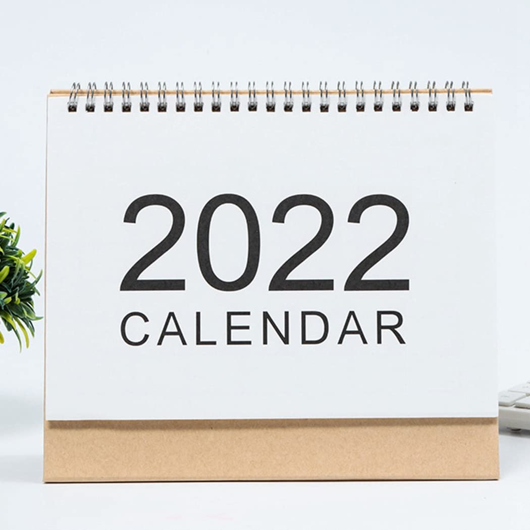 YOFAPA 2022 Monthly Desk Calendar: 8.3" x 7" Schedule Planner Thick Table Tabletop Desktop Decorative Standing Flip Calendar Daily Portable