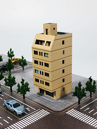El Mejor Listado de Edificios . 44 BENME SHF - Modelo de edificio de apartamentos de color de talle alto, tamaño pequeño, 1:300 (amarillo)
