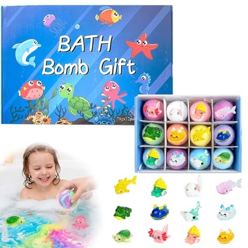 Bath Bomb Gift Set for Kids Bade Bomben Kinder with Surprise Inside Bath Gift Set für Kinder Bath Bombs for Kids with Surprise Natrual und Organische Blase Bad Bomben