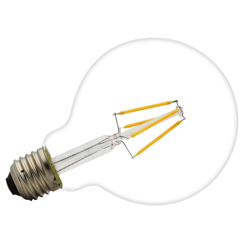 Mengjay 10 Stück Edison Vintage Glühbirne LED, LED Lampe E27 4W G95 (φ 95mm) Edison Retro Globe Glühlampe Warmweiß 2200K Edison Birne - Filament Beleuchtung im Dekorative Lampe