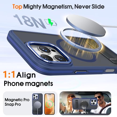 Coque iPhone 15 Pro Max MagSafe avec support invisible antichoc et dos mat - 2