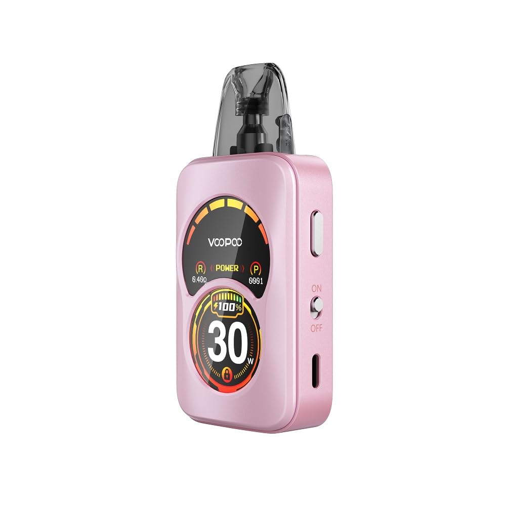 VOOPOO Argus A 30W Pod Kit Vape Built in 1100mAh Battery with Argus Top-filled Cartridge 0.7ohm & 0.4ohm 2ml Tank Capacity Vaporizer Electronic Cigarette (No Nicotine, No E Liquid) (Crystal Pink)