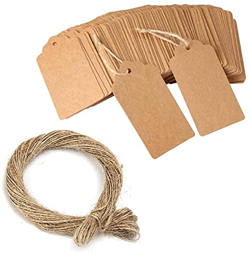 100 etiquetas de papel Kraft Cover