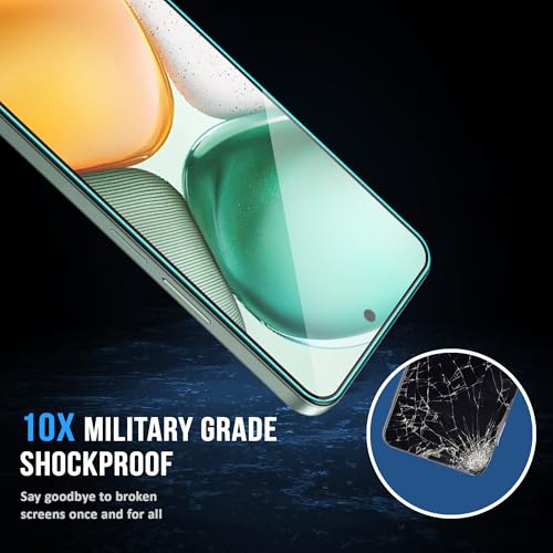 Image of ArmourPro Military-Grade Tempered Glass for Honor X7C - 9H Anti Scratch, Edge-to-Edge Coverage, HD Clarity, Smooth Touch, Case Friendly, Easy Installation Kit with Cable Protector
