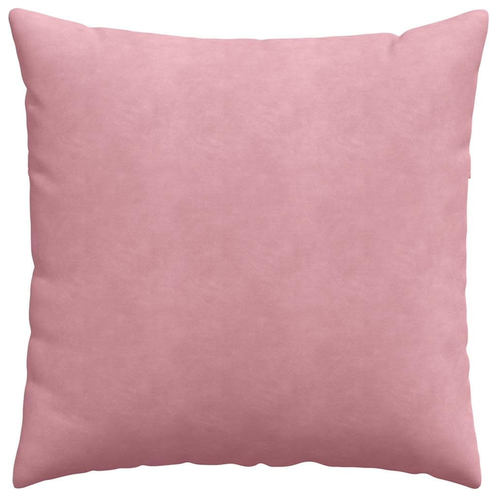 Moderne Sofakissen 2 Stück in Rosa 60 x 60 cm mit samtigen Cord Bezügen, praktischem Reißverschluss und weicher Polyesterfüllung für Wohnzimmer