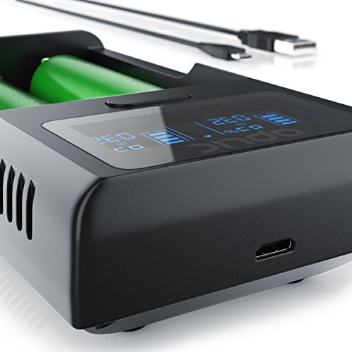 Aplic USB Lithium Akku-Ladegerät, Universale Akku Ladestation, Recharger, Mikroprozessorgesteuerte Ladetechnologie, LCD… – Bild 5