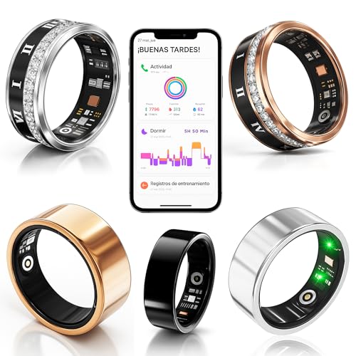 SMARTIA - Anillo Inteligente – Smart Ring Hombre Mujer – Anillo Actividad Fitness...