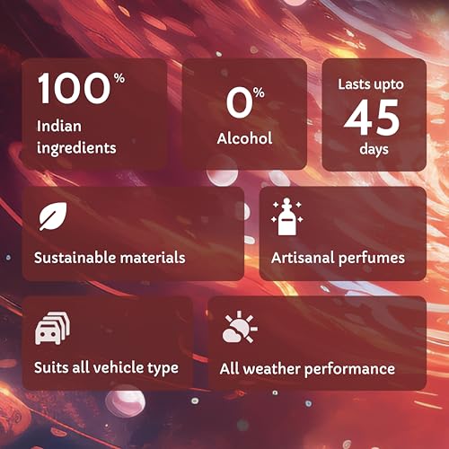 Image of KOOJI Sprinkle - Car & Home Perfumes - Celestial Fire 30 ML | Premium Freshener - Spicy Smoky Cinnamon & Floral Accords | Natural & Vegan Ingredients | Long-Lasting Aroma - Up to 60 Days