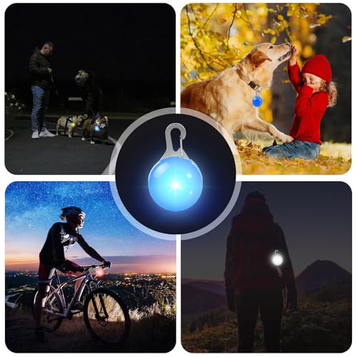 GAOUTO 15 Stück Hunde Leuchtanhänger, Blinklicht Hund, Hunde Sicherheits Blinklicht Clip-On LED Leuchtanhänger Haustier Leuchthalsband mit 3 Blinkmodis, Leuchtanhänger für Schulranzen und Kinder
