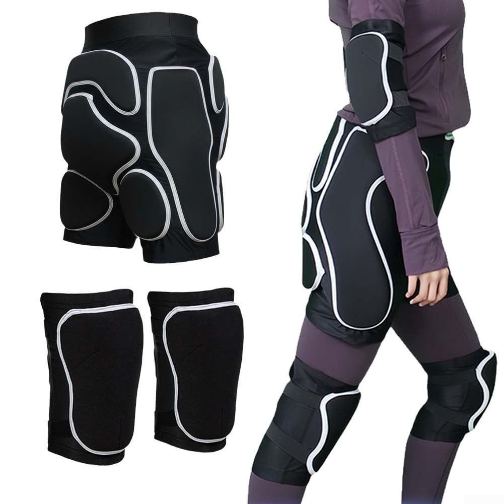 Pantaloncini protettivi imbottiti con cuscinetti in EVA per il coccige per sci, snowboard, pattinaggio, abbigliamento traspirante anti-caduta per adulti