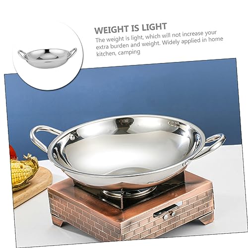 Wok de acero inoxidable con doble mango miniatura 5