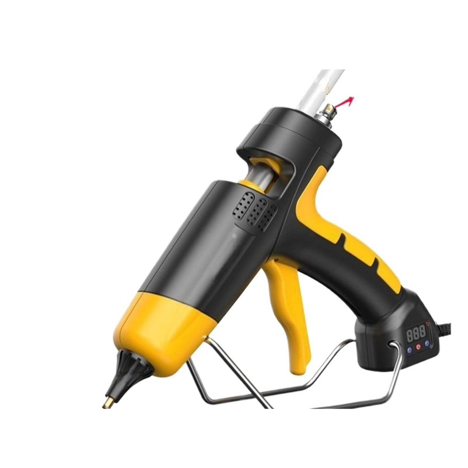 Pistolet do klejenia na gorąco, Pistolet do klejenia na gorąco 300W cyfrowy wyświetlacz regulacja temperatury dysza miedziana użyj 11 Mm kleje w sztyfcie domowe narzędzie do majsterkowania pistolet do
