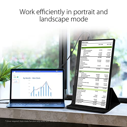 Zenscreen MB165B Monitor USB Portatile, 15.6”, HD (1366x768), Alimentazione e Connessione USB, Peso 780g, Filtro Luce Blu, Antiriflesso, Nero - Monitor - Immagine 4