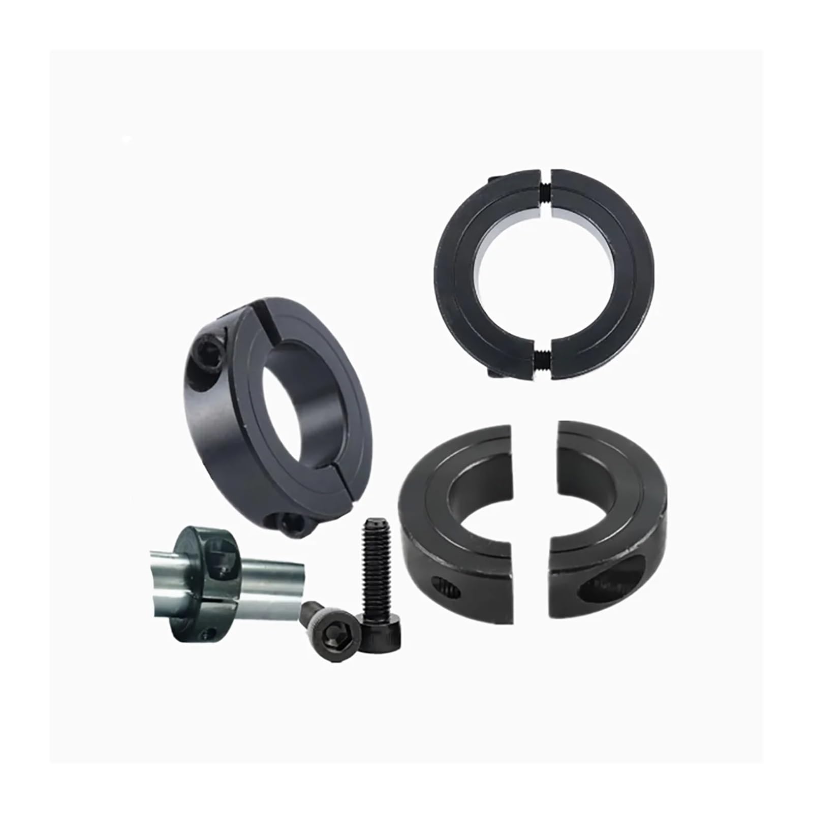 Anello fisso separabile in acciaio al carbonio - Collare for albero durevole for applicazioni meccaniche, 1 pz(28x48x15mm)
